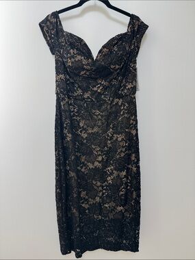 Elegant Bisou Bisou Black Lace Dress